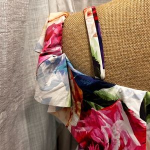 LaBlancha Off Shoulder Ruffle One Piece in “Bloomfield” 20W- New without Tags